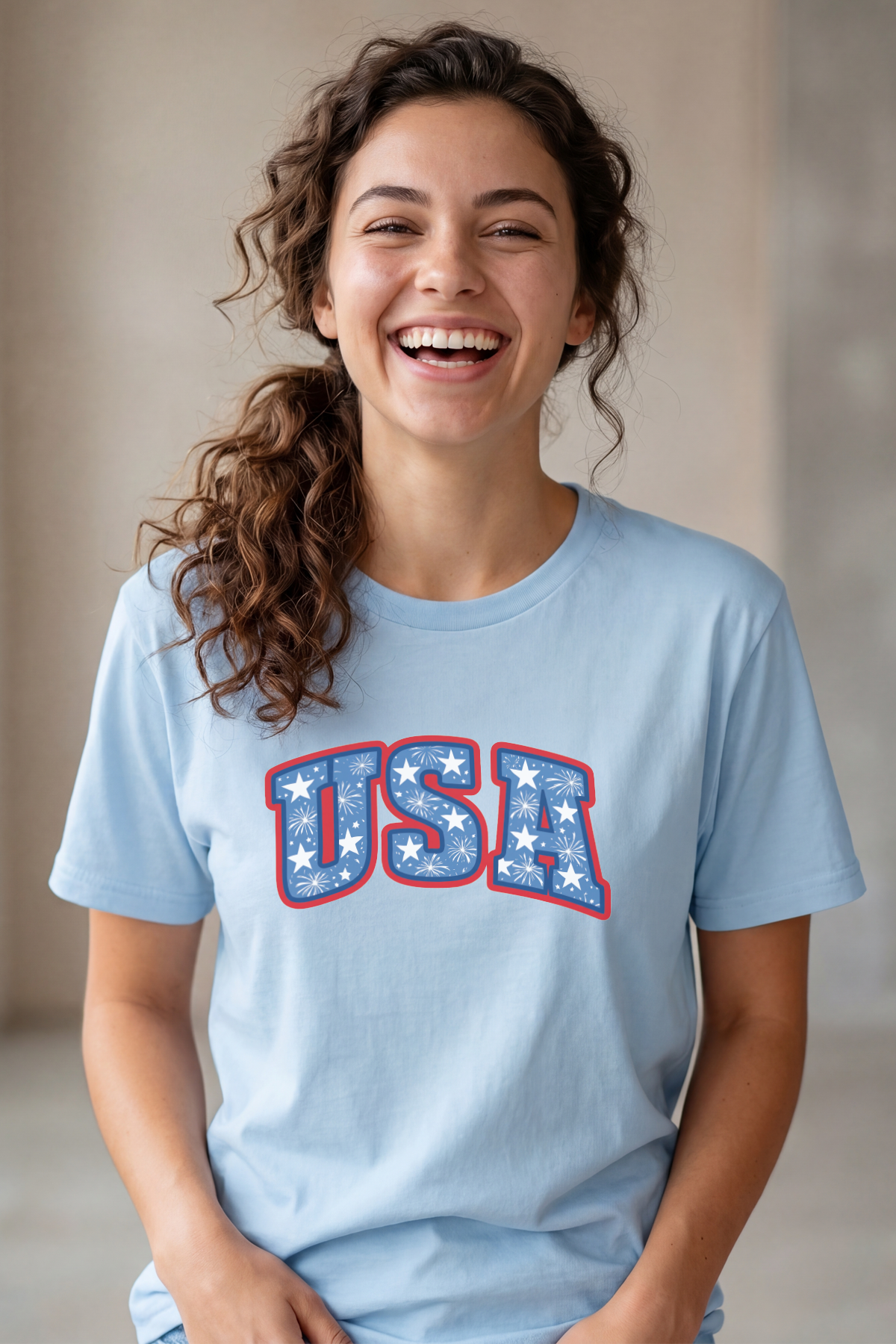 USA STARS And FIREWORKS T-SHIRT