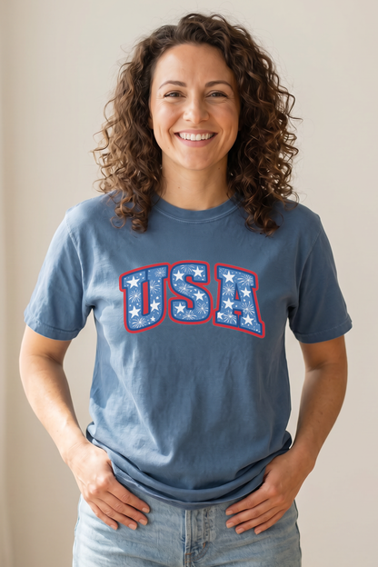 USA STARS And FIREWORKS T-SHIRT
