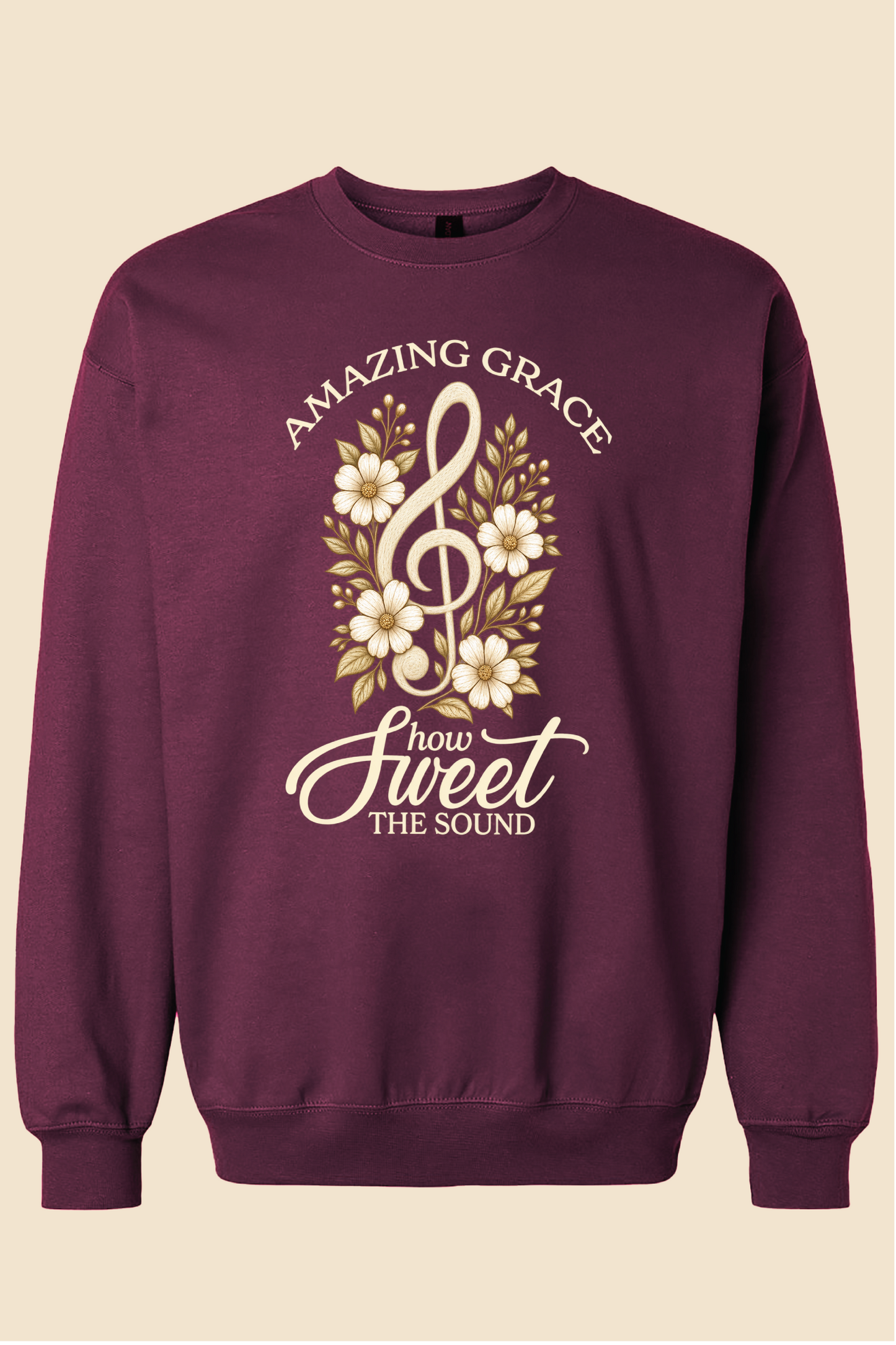 AMAZING GRACE DEEP PLUMB CREWNECK SWEATSHIRT