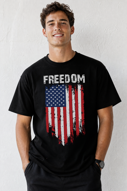 FREEDOM VINTAGE FLAG T-shirt