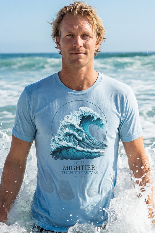 HE IS MIGHTIER THAN THE WAVES Unisex T-shirt