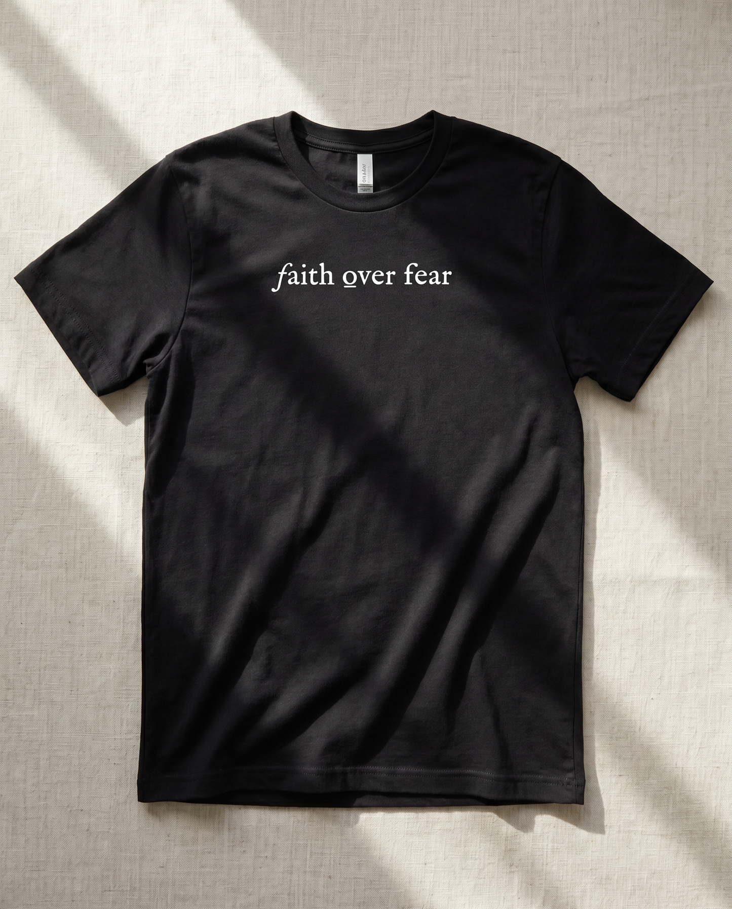 FAITH OVER FEAR TEXT Unisex T-shirt