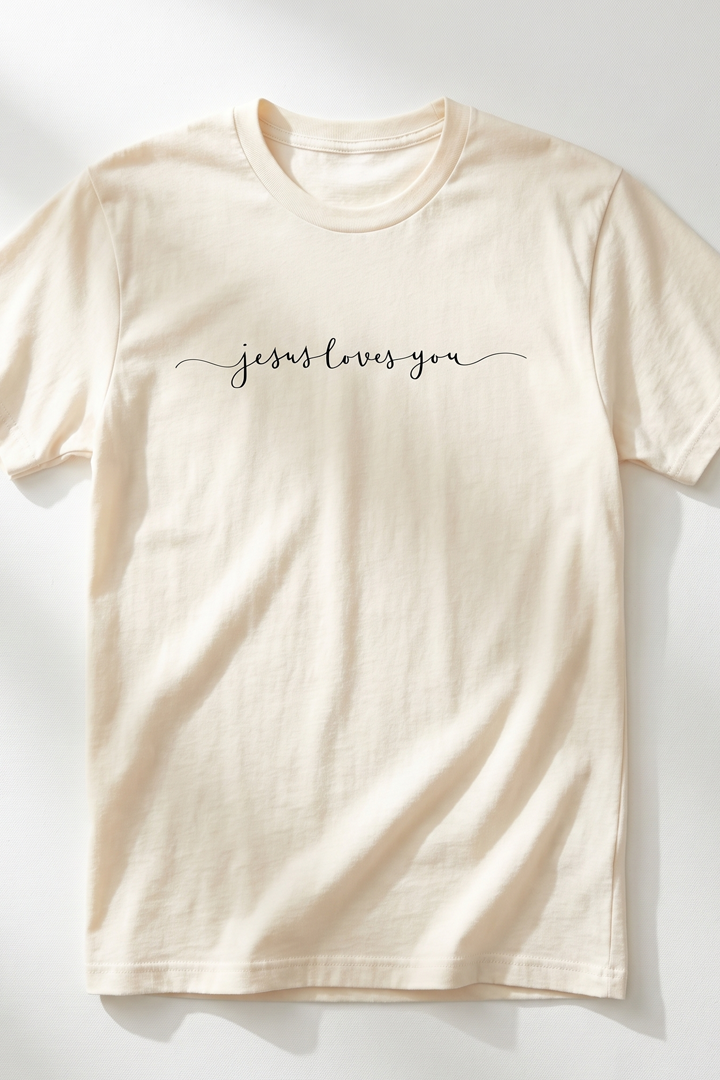 JESUS LOVES YOU - SCRIPT T-shirt