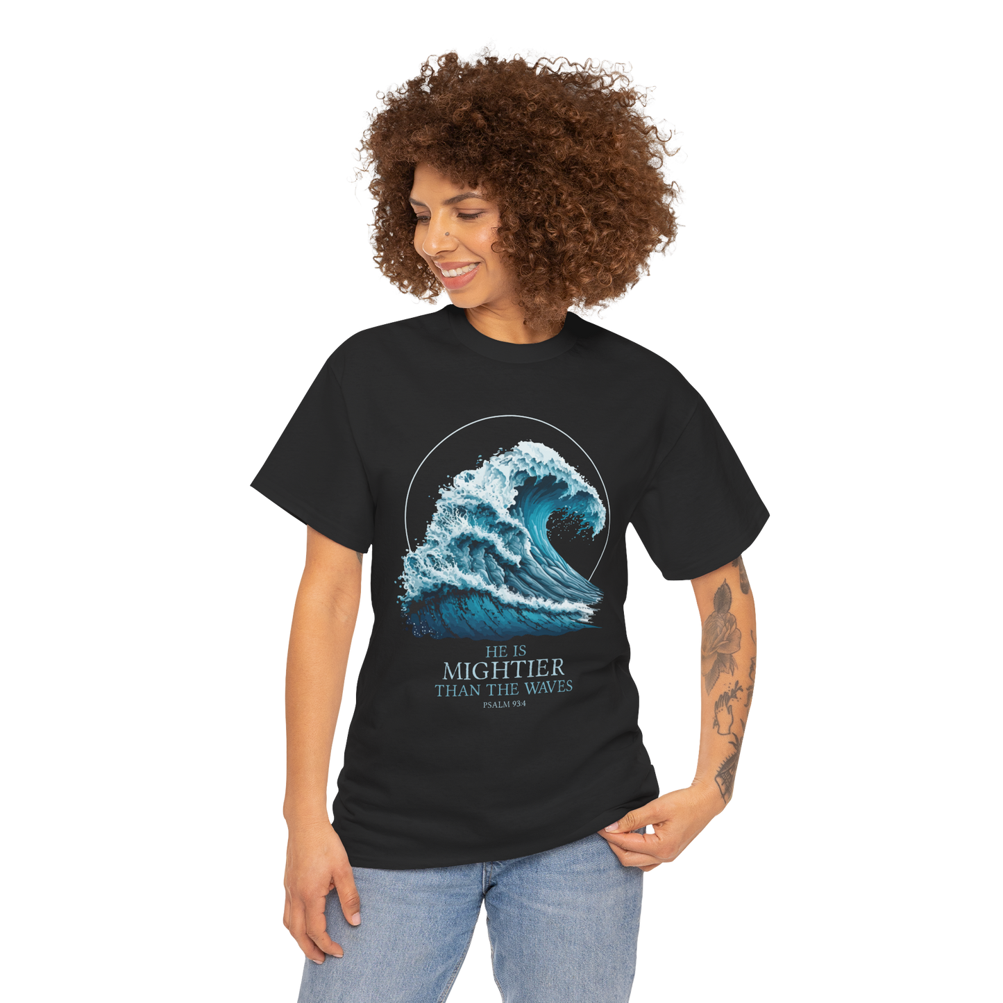 HE IS MIGHTIER THAN THE WAVES Unisex T-shirt