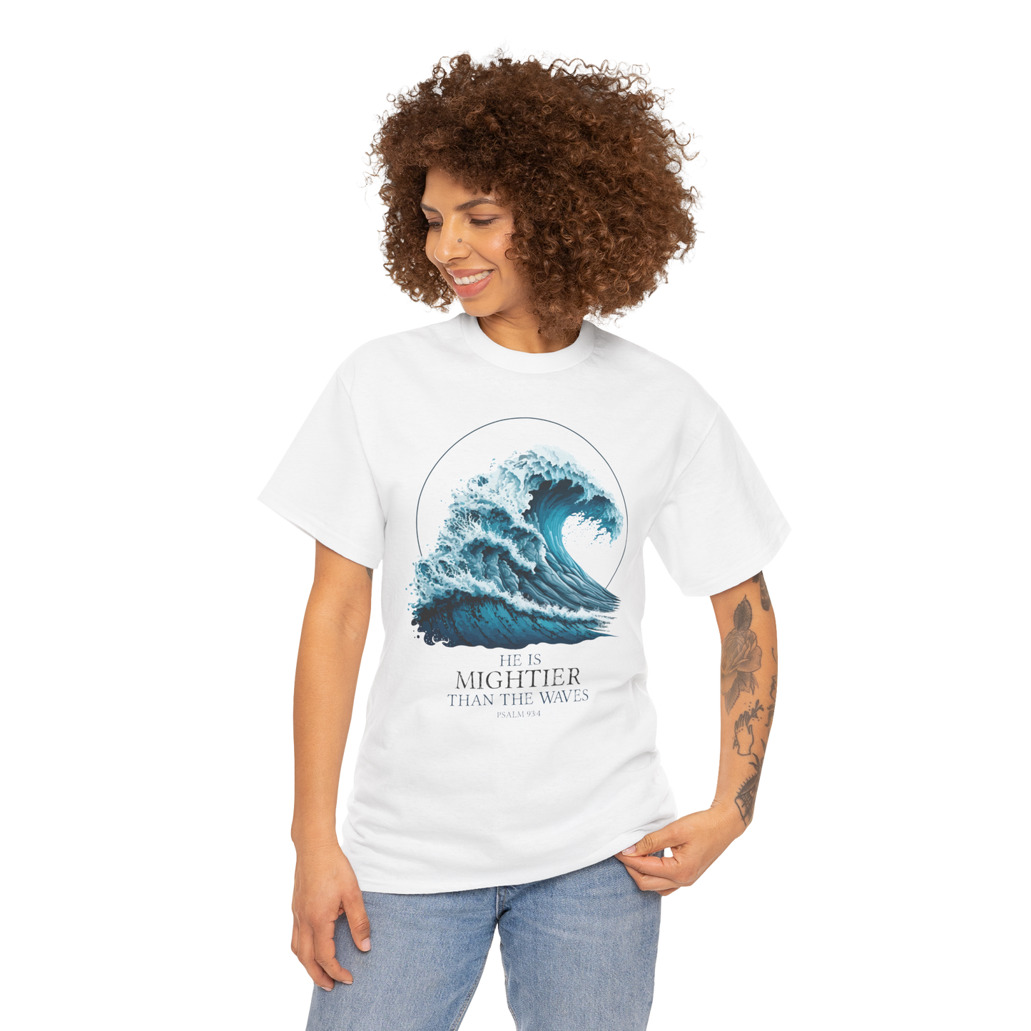 HE IS MIGHTIER THAN THE WAVES Unisex T-shirt