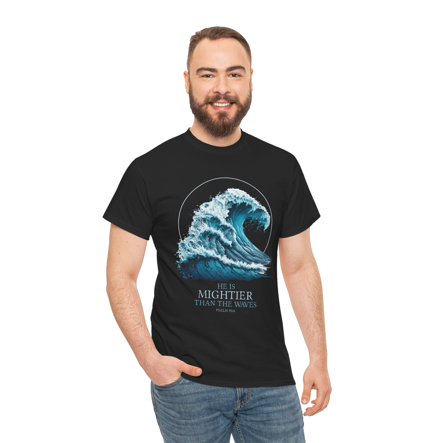 HE IS MIGHTIER THAN THE WAVES Unisex T-shirt