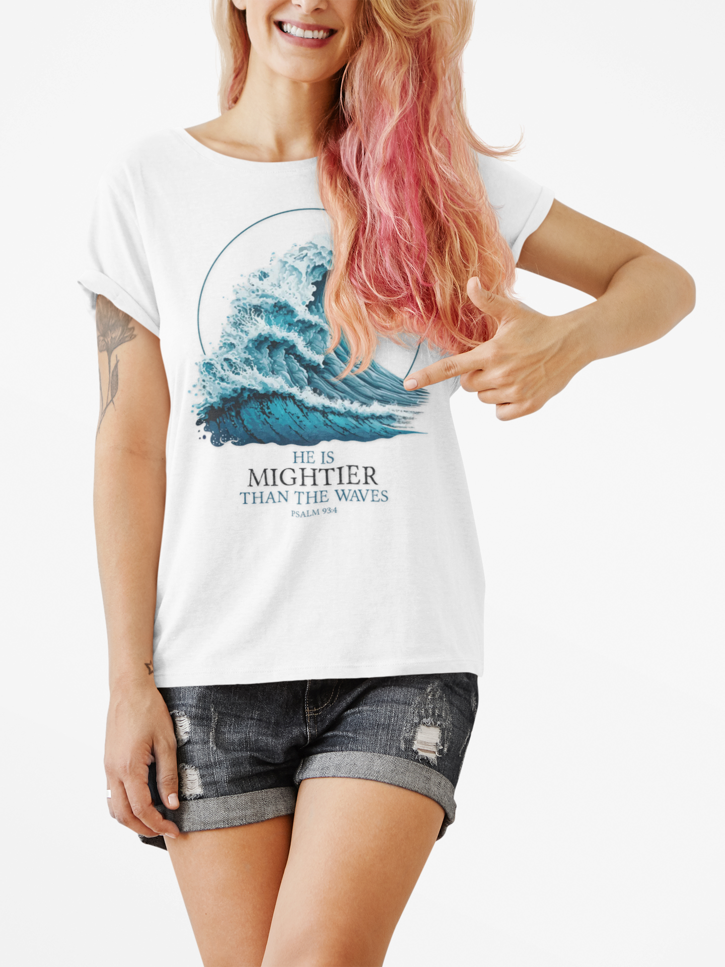 HE IS MIGHTIER THAN THE WAVES Unisex T-shirt