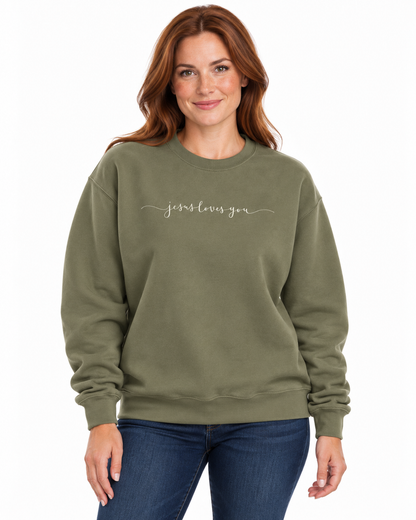 JESUS LOVES YOU CREWNECK SWEATSHIRT