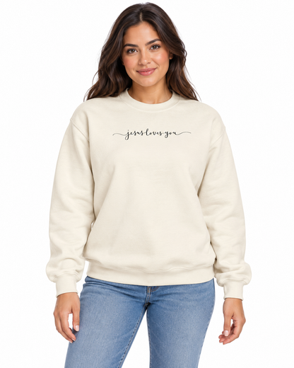 JESUS LOVES YOU CREWNECK SWEATSHIRT