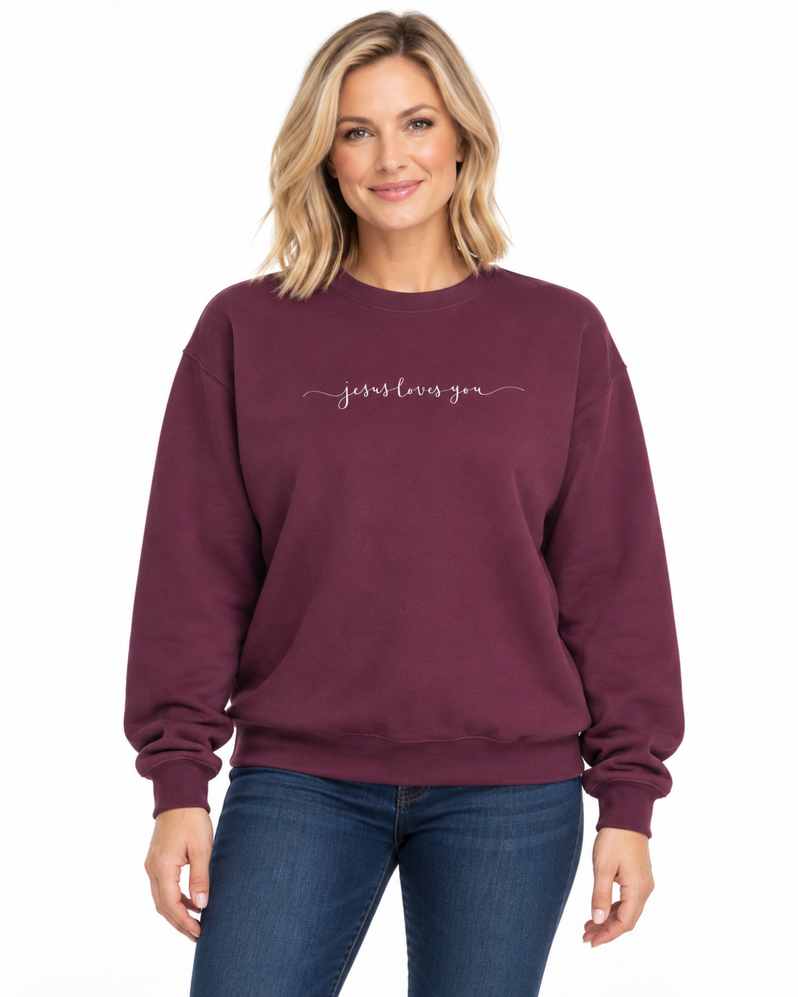 JESUS LOVES YOU CREWNECK SWEATSHIRT