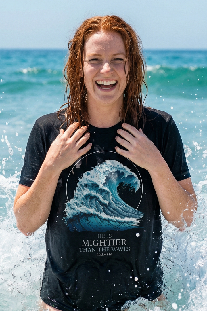 HE IS MIGHTIER THAN THE WAVES Unisex T-shirt