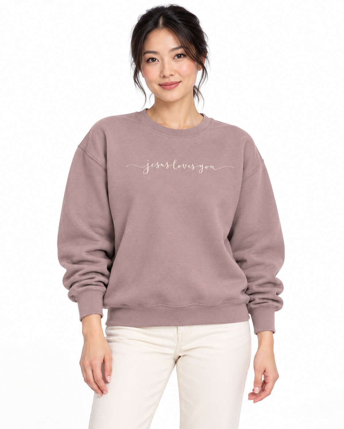 JESUS LOVES YOU CREWNECK SWEATSHIRT