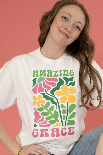 AMAZING GRACE FLORAL - T SHIRT
