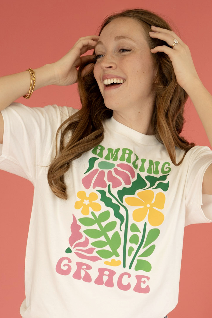 AMAZING GRACE FLORAL - T SHIRT
