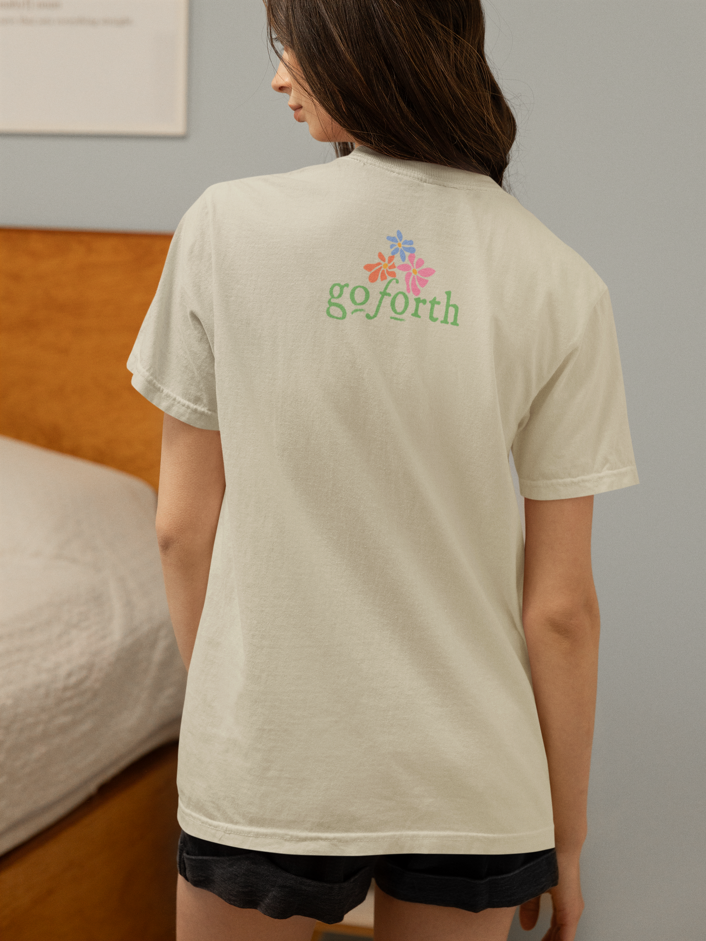 HE RESTORES MY SOUL FLORAL - T SHIRT