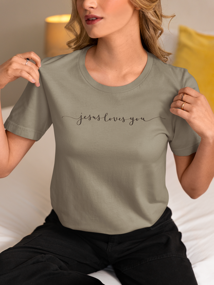 JESUS LOVE YOU - SCRIPT T-shirt