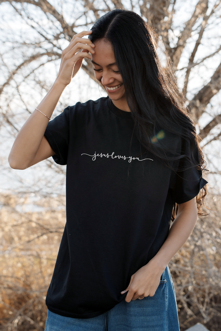 JESUS LOVES YOU - SCRIPT T-shirt