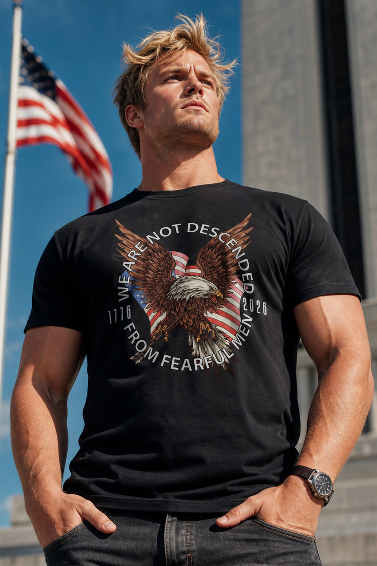 WE ARE NOT DESCENDED FROM FEARFUL MEN T-shirt