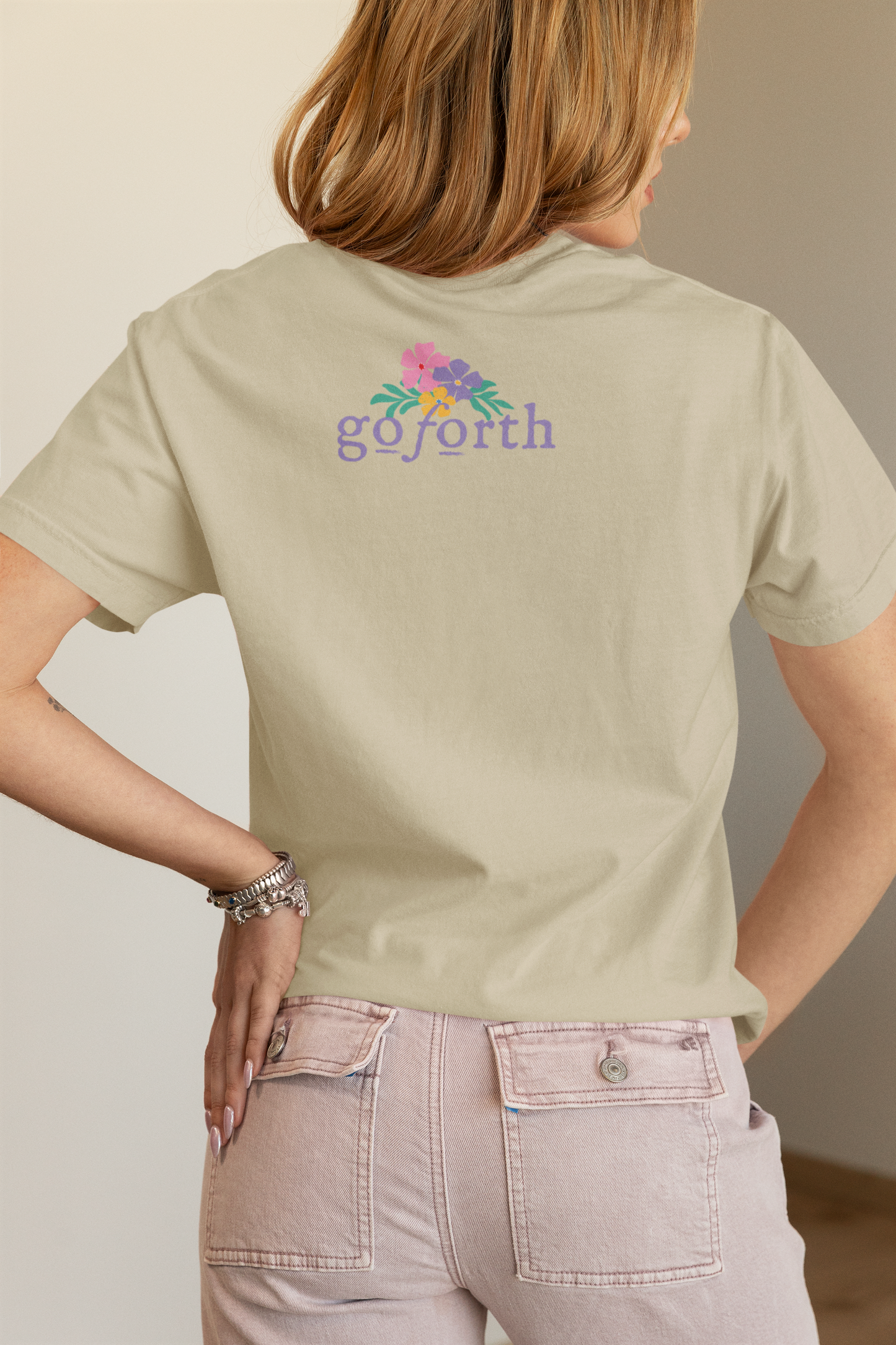 RESTORED REDEEMED FLORAL - T SHIRT