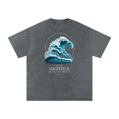 MIGHTIER THAN THE WAVAES,Final Men's,Final Women's,Psalm 93:4,christian,Christian T-shirt