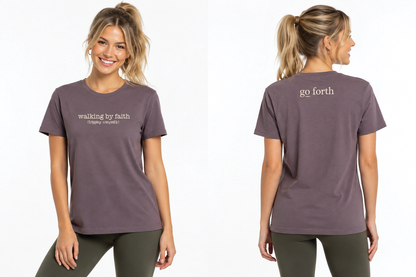 WALKING BY FAITH (tripping constantly) T-SHIRT