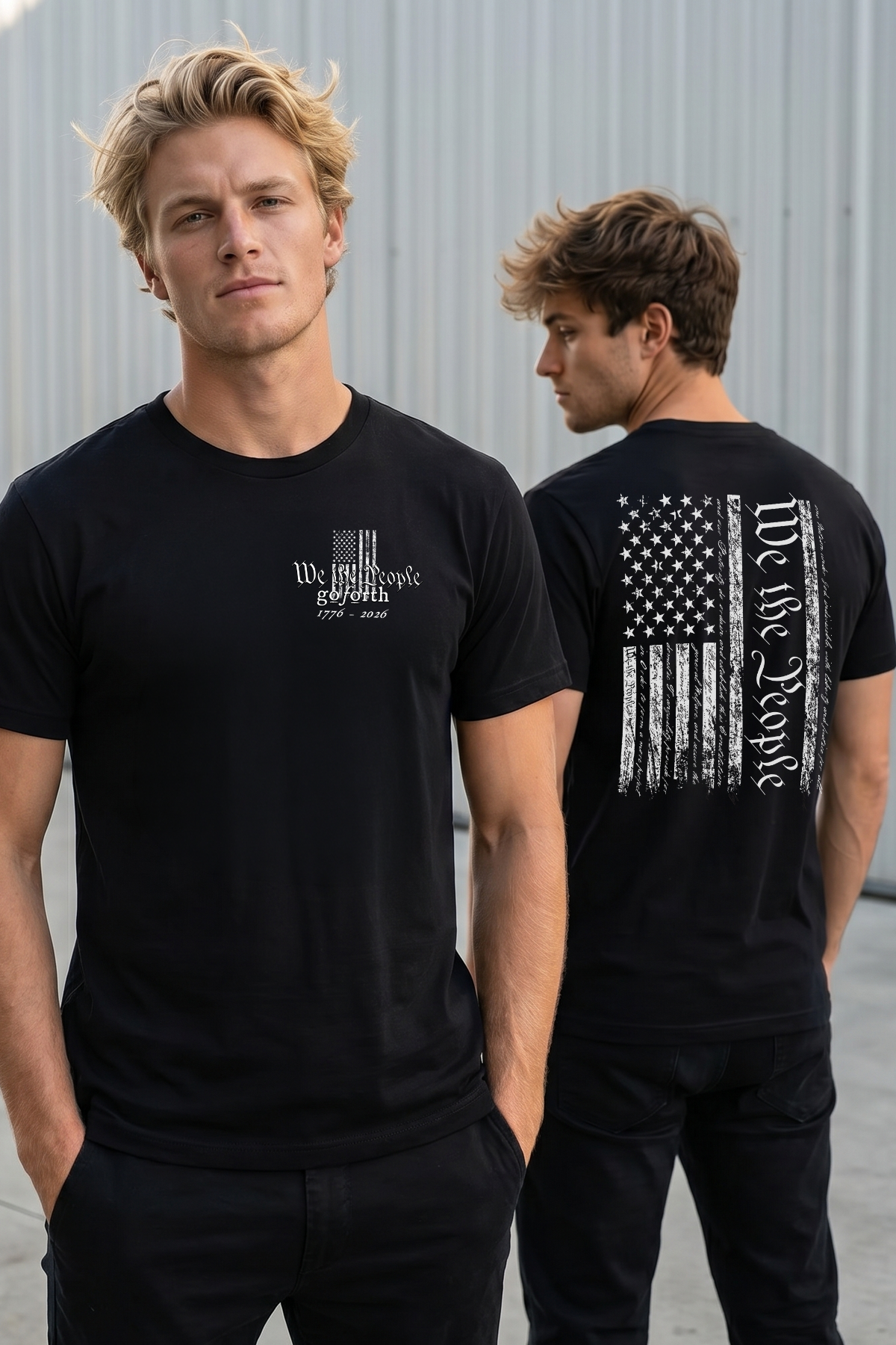 WE THE PEOPLE VINTAGE FLAG T-shirt