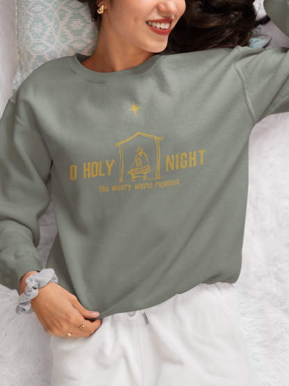 O HOLY NIGHT Crew Neck Sweatshirt
