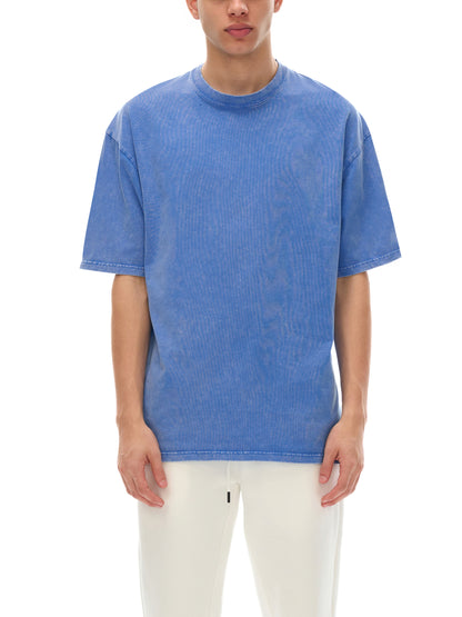 HE IS MIGHTIER THAN THE WAVES Acid Wash Oversize T-Shirt - 250 GSM