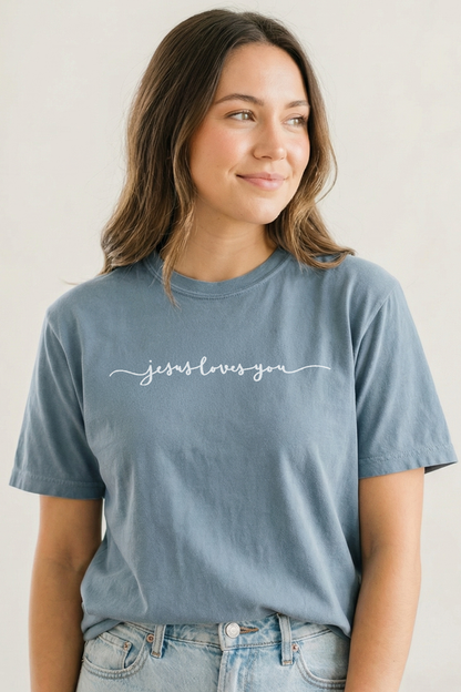 JESUS LOVES YOU - SCRIPT T-shirt