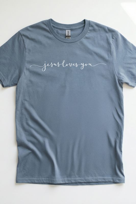 JESUS LOVES YOU - SCRIPT T-shirt