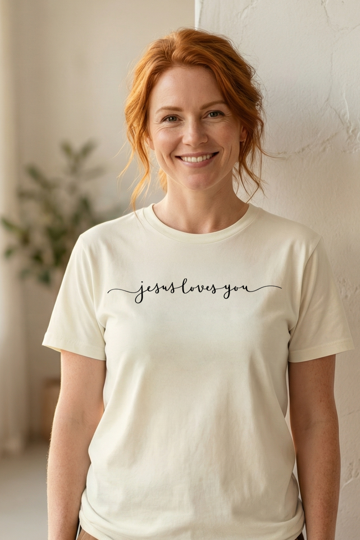 JESUS LOVES YOU - SCRIPT T-shirt