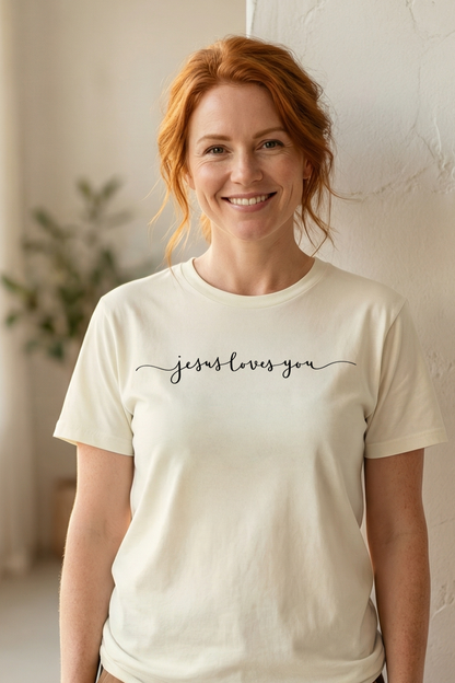 JESUS LOVES YOU - SCRIPT T-shirt