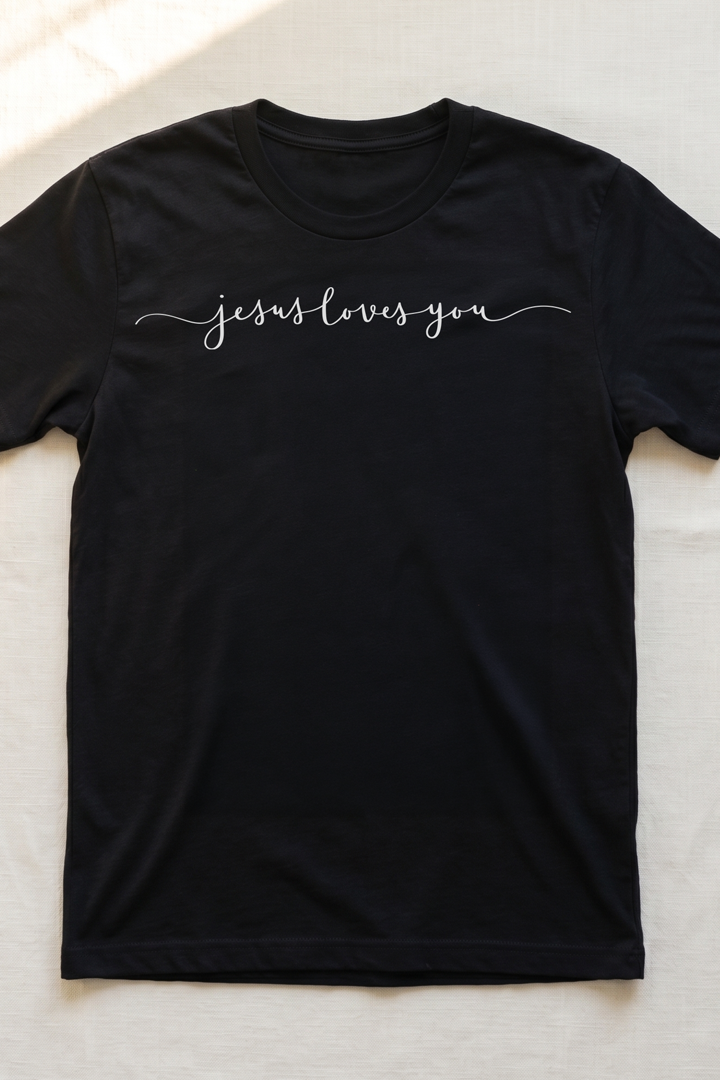 JESUS LOVES YOU - SCRIPT T-shirt