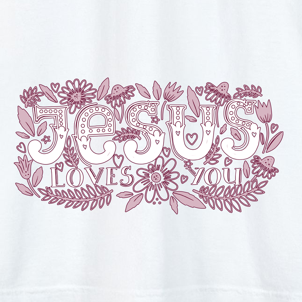 JESUS LOVES YOU - FLORAL T-shirt