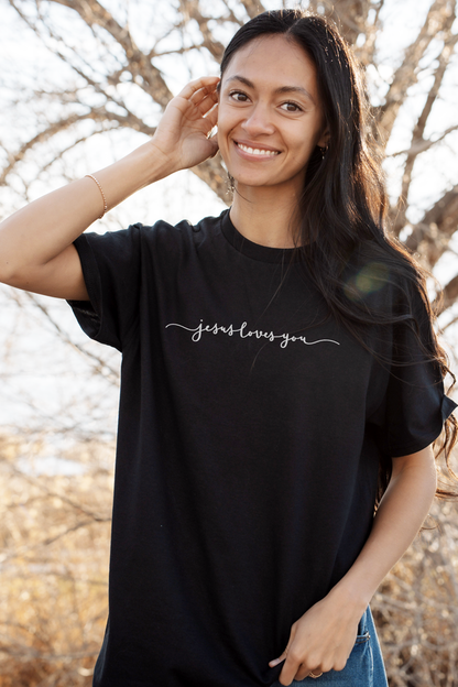 JESUS LOVES YOU - SCRIPT T-shirt