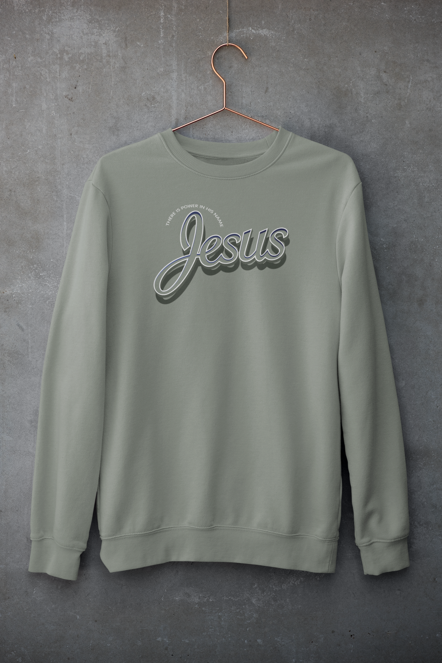 JESUS - THERE IS POWER IN HIS HAME Unisex Crew Neck Sweatshirt