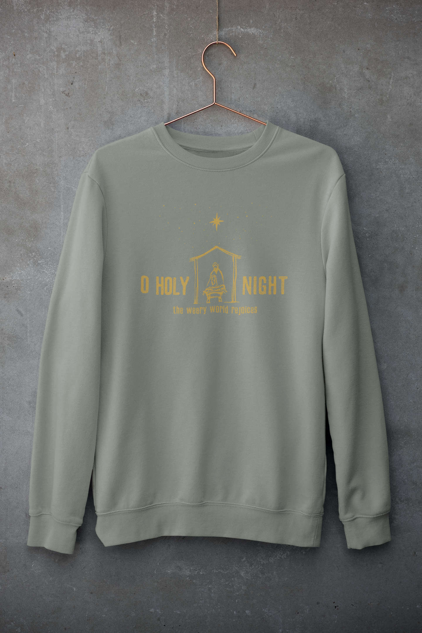 O HOLY NIGHT Crew Neck Sweatshirt