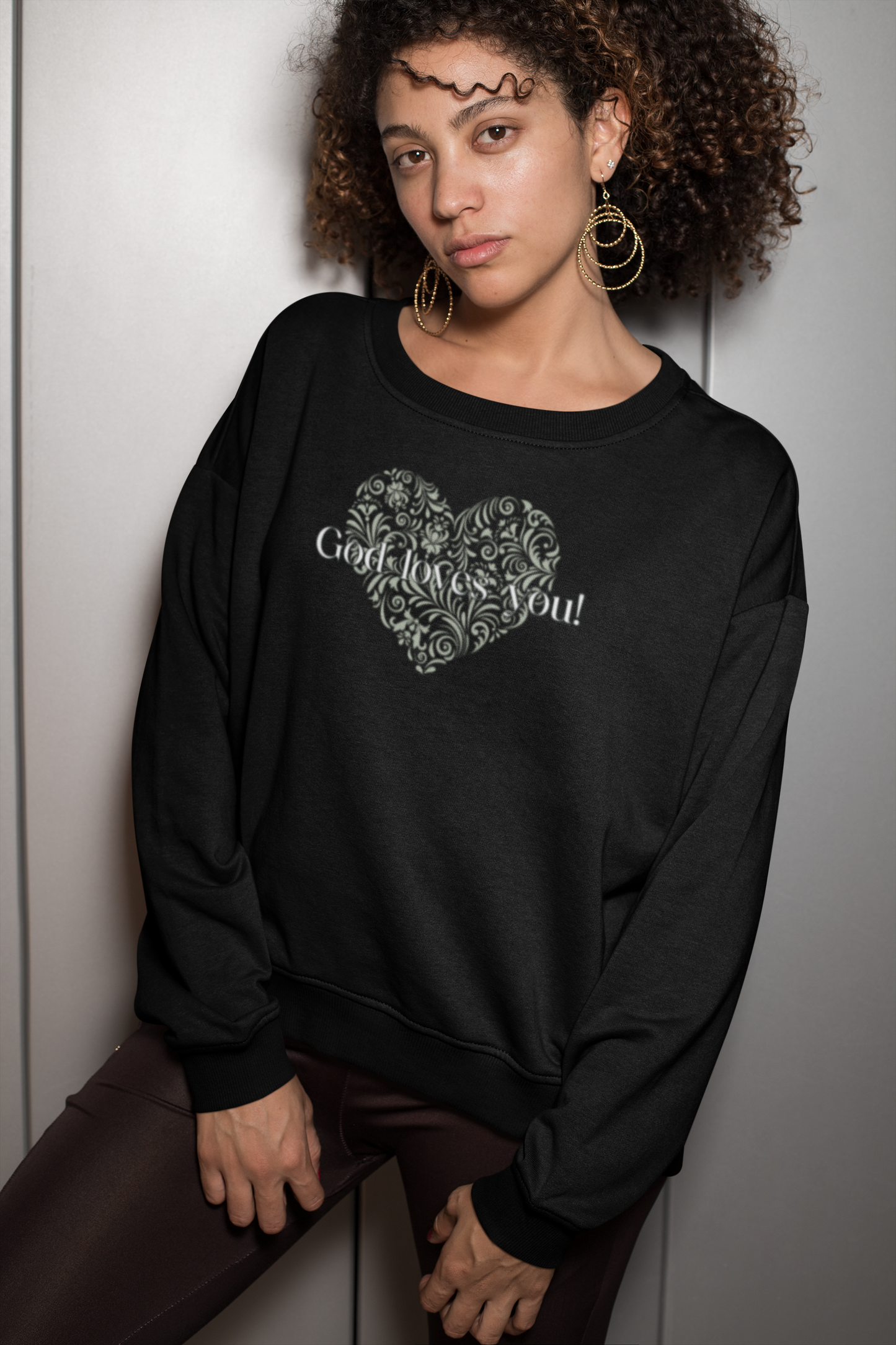 GOD LOVES YOU Crew Neck Sweatshirt