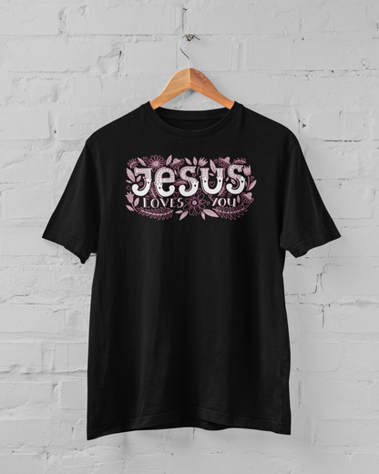 JESUS LOVES YOU - FLORAL T-shirt