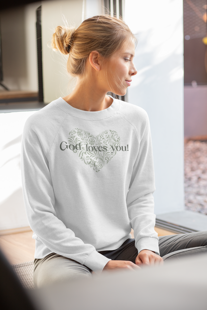 GOD LOVES YOU Crew Neck Sweatshirt