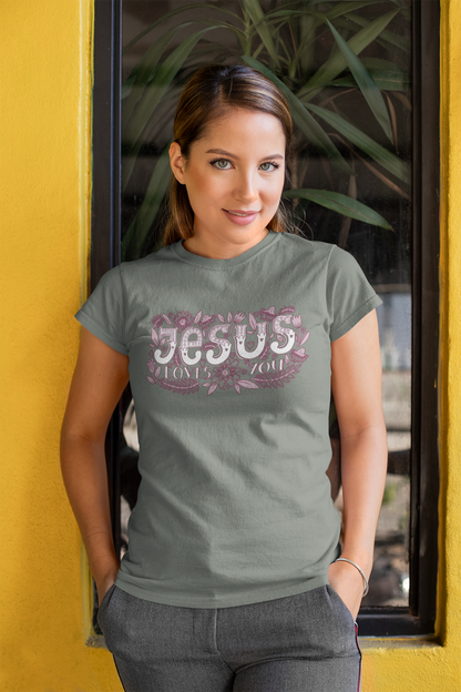 JESUS LOVES YOU - FLORAL T-shirt