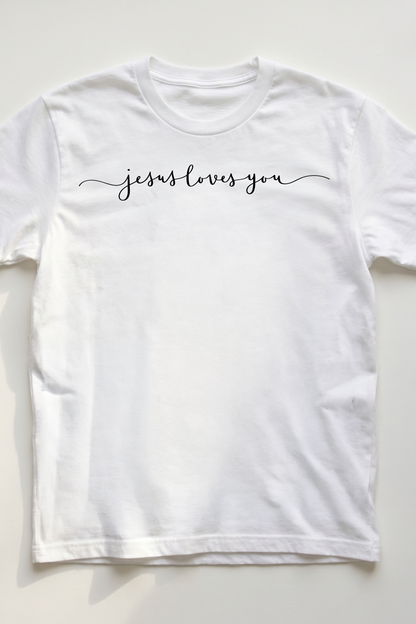 JESUS LOVES YOU - SCRIPT T-shirt